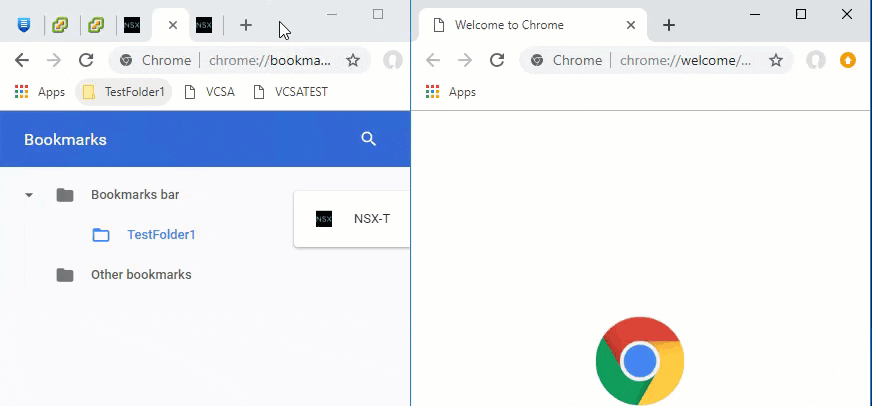 Drag and Drop bookmarks from one Chrome user to another